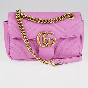 Gucci pink marmont matalesse mini bag